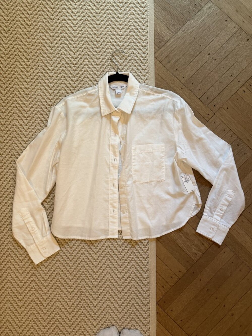 Old Navy Cropped Shirt White Size S NWT